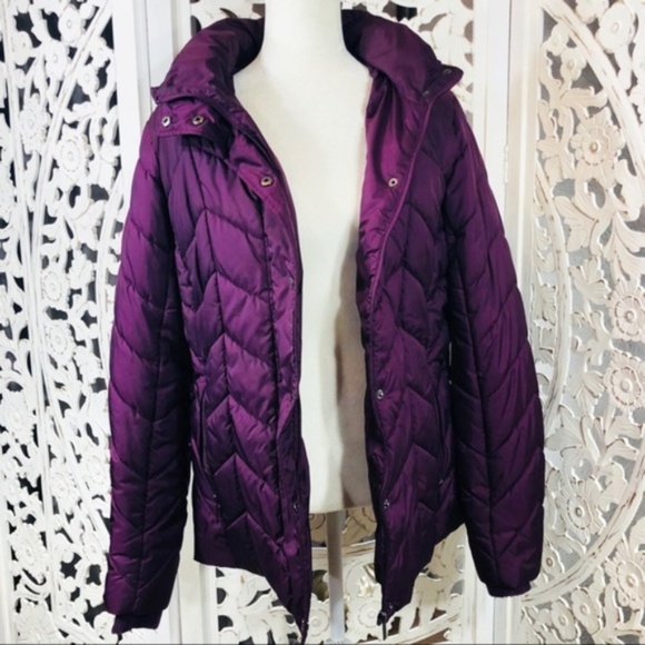 St. John's Bay Jackets & Blazers - St. John’s Bay Purple Quilted Puffer Jacket Coat